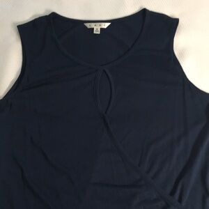 ~3 for $20~ CAbi blue sleeveless top shirt crisscross front
